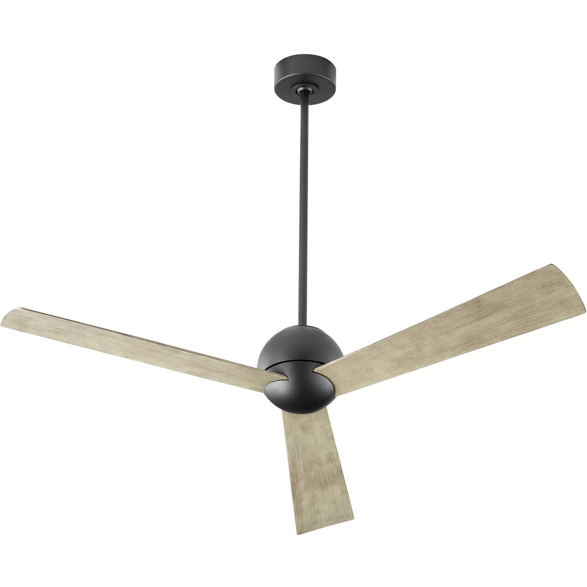 Rondure 54 inch Black with Weathered Gray Blades Ceiling Fan