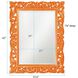 Chateau 42 X 31 inch Glossy Orange Wall Mirror