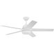 Astrea 52 inch Matte White with Reversible Matte White/Blonde Maple Blades Smart Color Fan