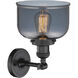 Franklin Restoration Large Bell 1 Light 8 inch Oil Rubbed Bronze Semi-Flush Mount Ceiling Light in Plated Smoke Glass, Franklin Restoration