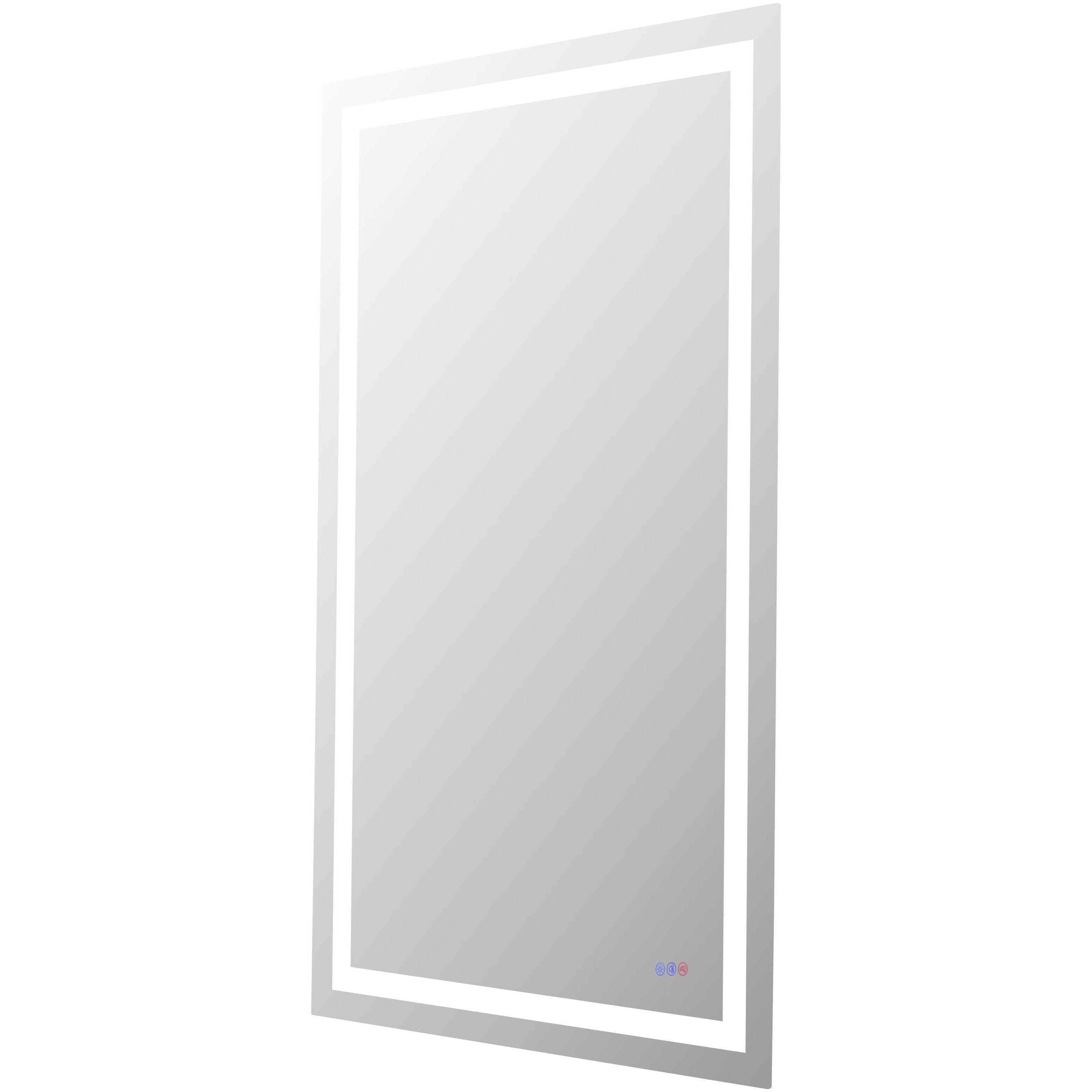 Riven 60 X 36 inch White LED Mirror