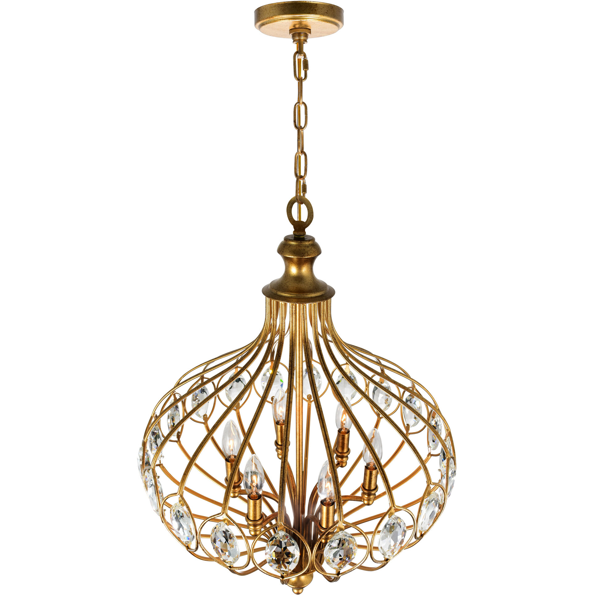 Altair 6 Light 19 inch Antique Bronze Chandelier Ceiling Light