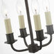 Chapman & Myers Lorford 4 Light 25 inch Aged Iron Bell Lantern Ceiling Light in Clear Glass, Large