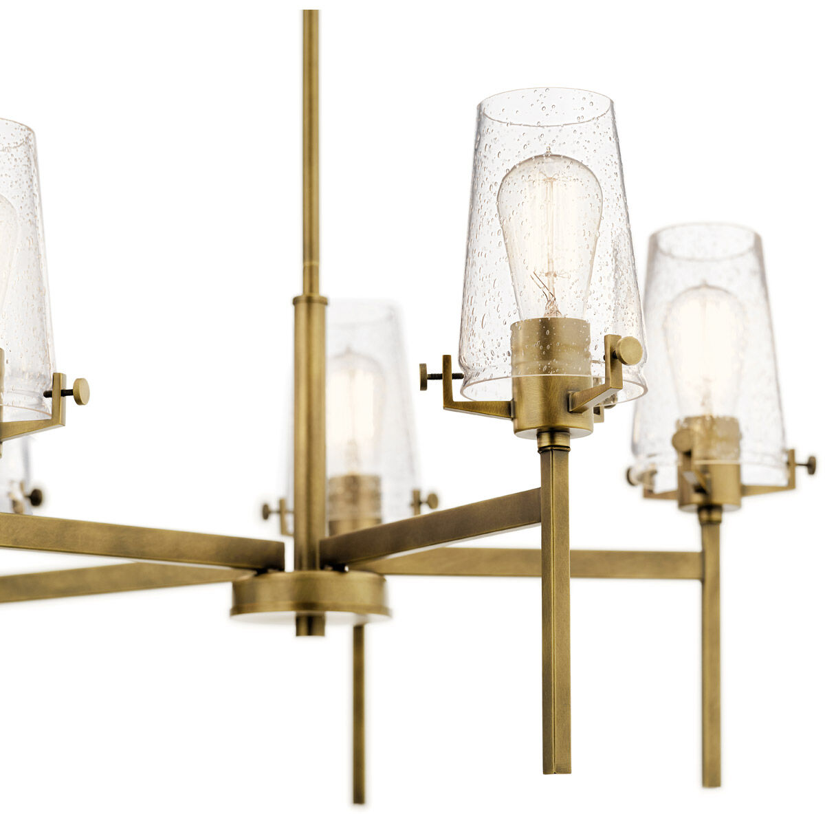 Alton 5 Light 27 inch Natural Brass Chandelier 1 Tier Medium Ceiling Light, 1 Tier Medium