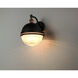Portside 1 Light 13.5 inch Oil Rubbed Bronze and Antique Brass Outdoor Wall Mount