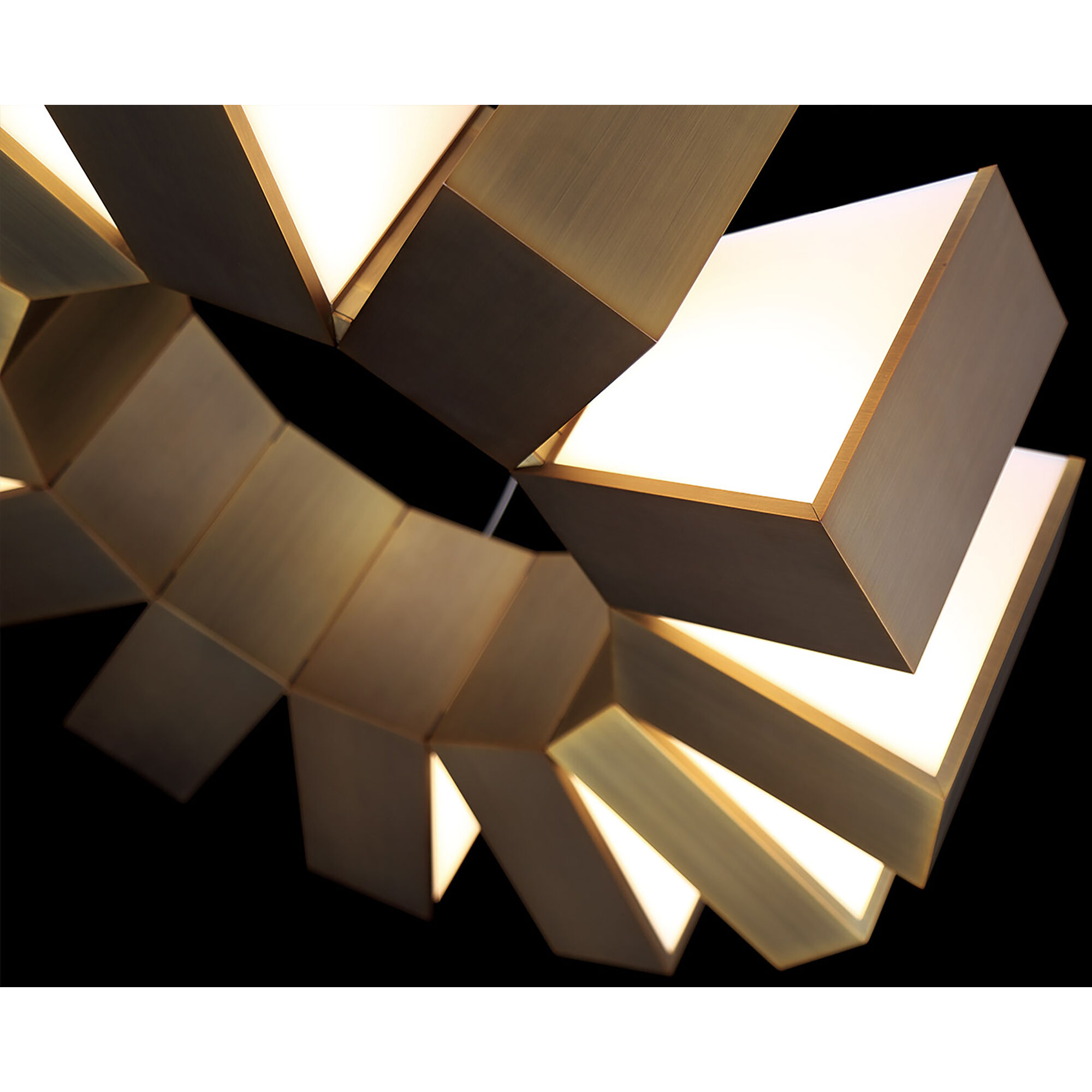 Chronos LED 34 inch Aged Brass Chandelier Ceiling Light in 34in.