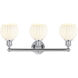 Edison White Venetian 3 Light 24 inch Polished Chrome Bath Vanity Light Wall Light
