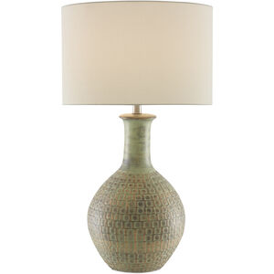 Loro 30.5 inch 150 watt Dark Moss Green/Gold Table Lamp Portable Light