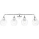 Downtown 4 Light 36 inch Polished Chrome Vanity Sconce Wall Light, Large, Sphere