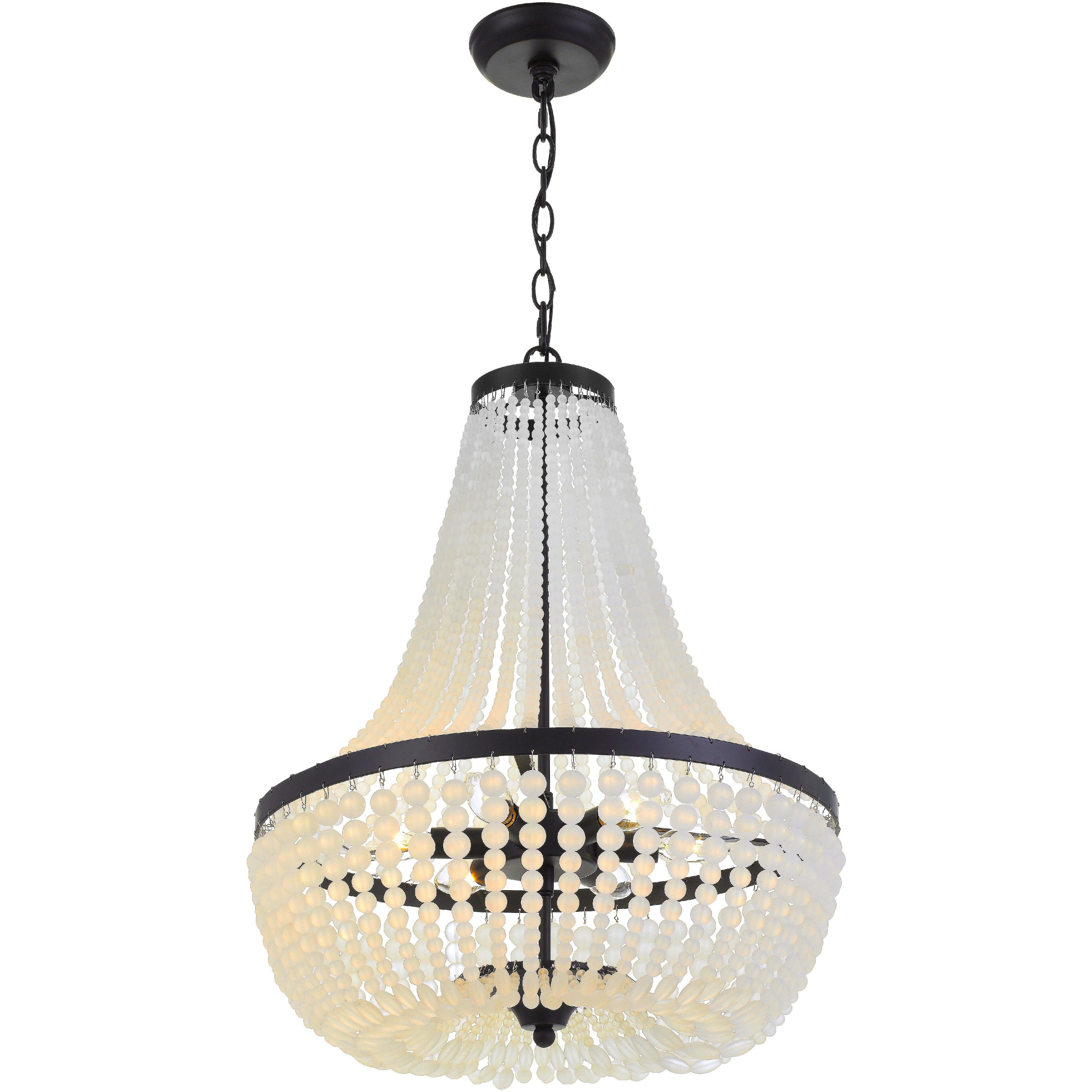 Rylee 6 Light 18.75 inch Matte Black Chandelier Ceiling Light