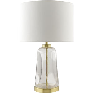 Fidel 24 inch 60 watt Clear / Metallic - Brass Accent Table Lamp Portable Light