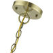 Adams 3 Light 10.63 inch Antique Brass with Brushed Nickel Finish Cluster Outdoor Large Pendant Lantern Ceiling Light