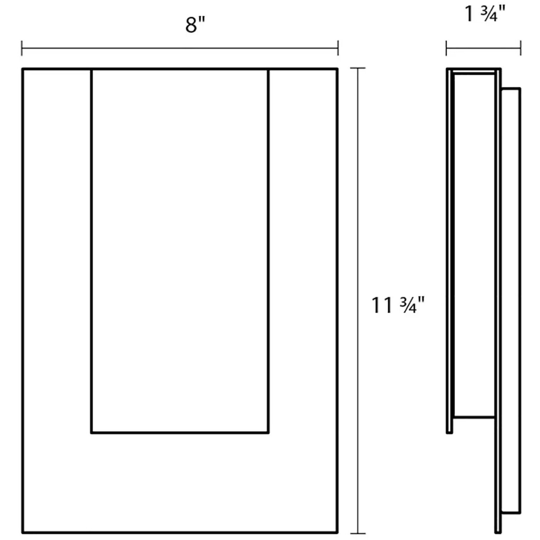 Reveal LED 12 inch Textured White Indoor-Outdoor Sconce, Inside-Out