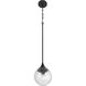 Reflection 1 Light 8 inch Flat Black Mini Pendant Ceiling Light