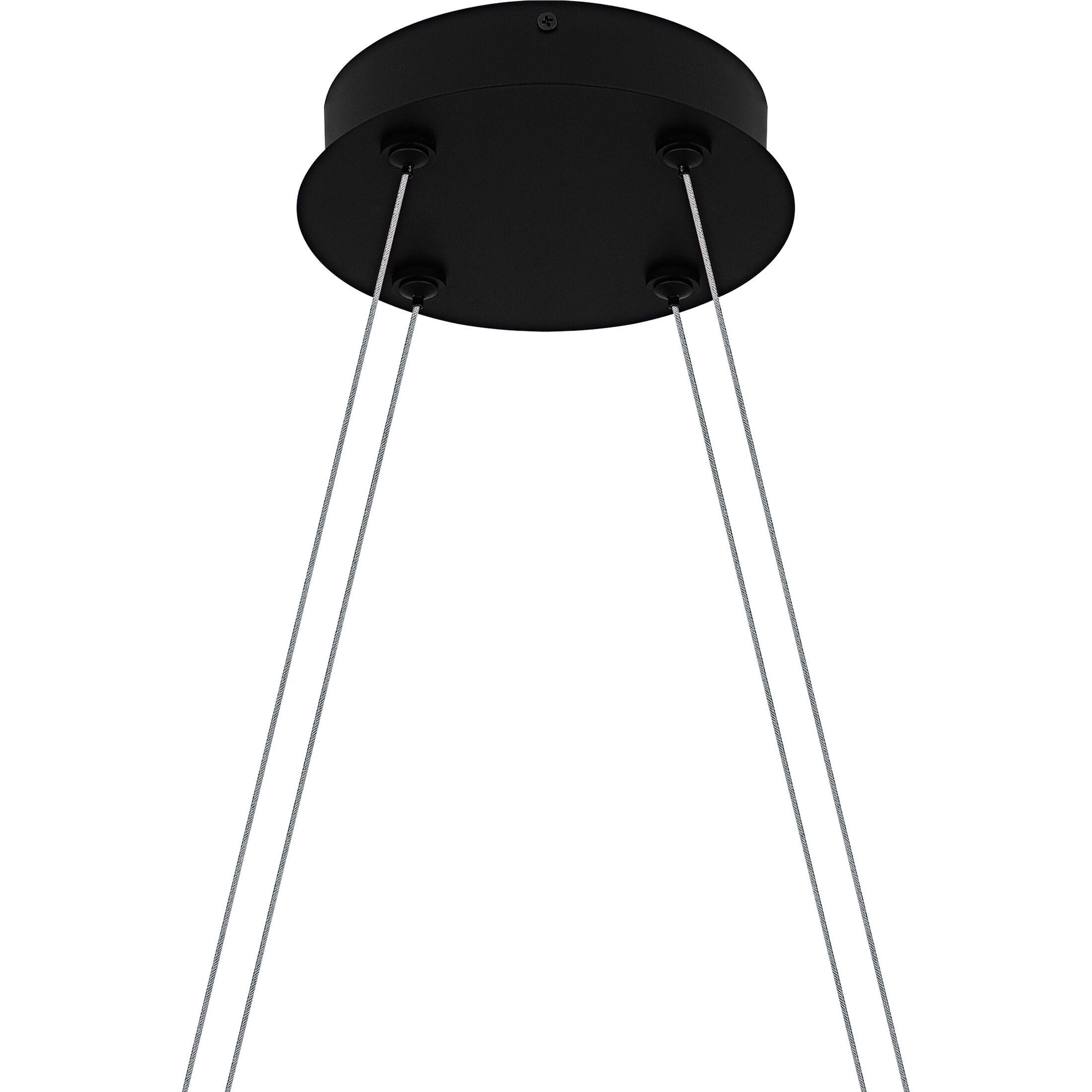 Byrnes LED 40 inch Matte Black Linear Chandelier Ceiling Light, Medium