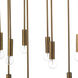 Cascade 12 Light 26 inch Antique Brass Pendant Ceiling Light