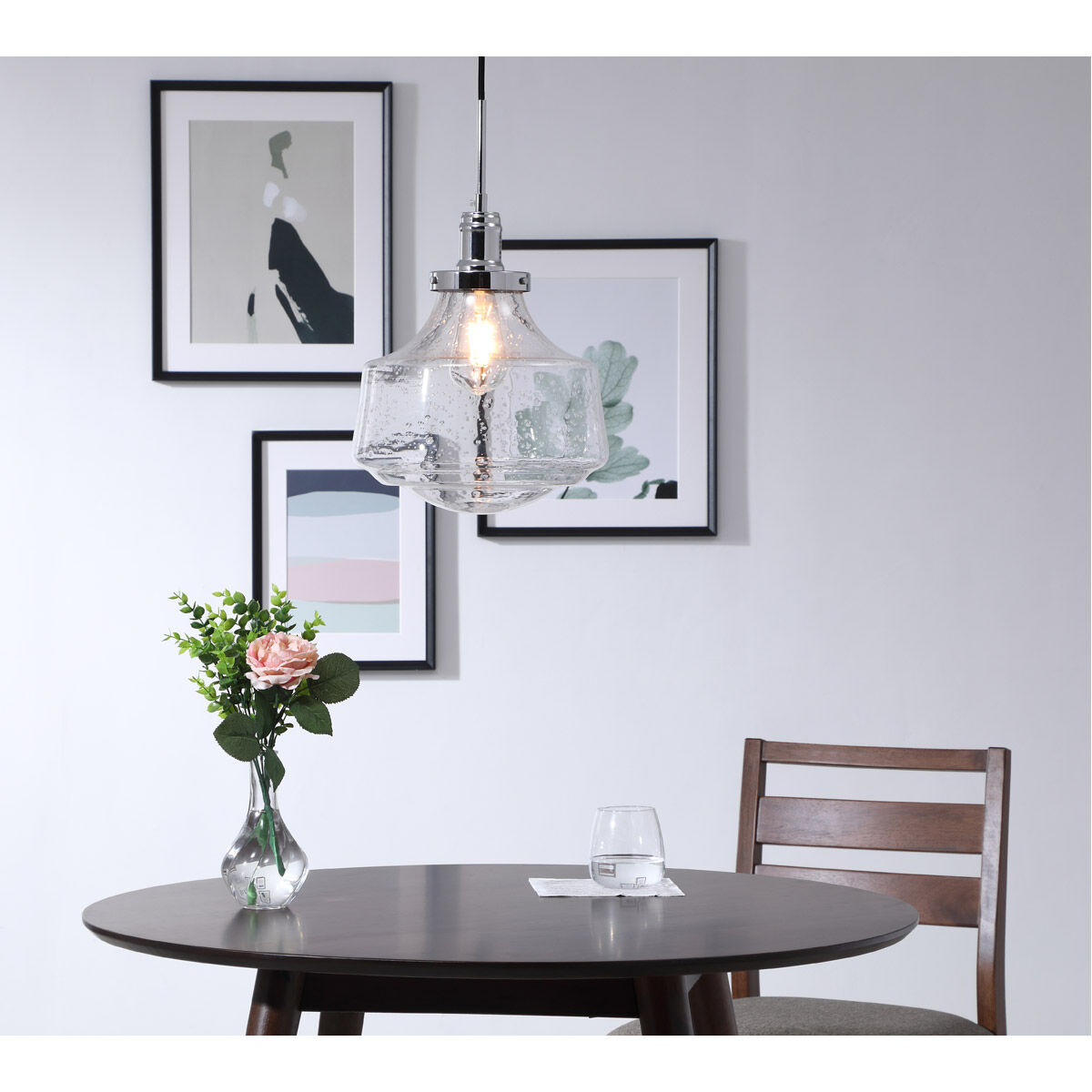 Lyle 1 Light 11 inch Chrome Pendant Ceiling Light