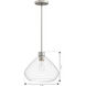 Elaris 1 Light 12.5 inch Brushed Nickel Pendant Ceiling Light