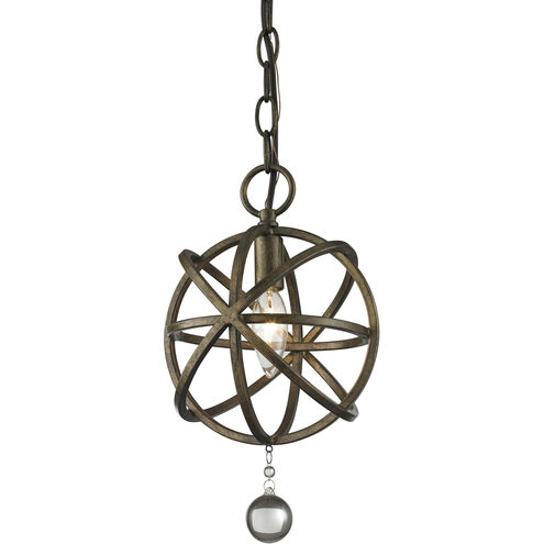 Acadia 1 Light 8 inch Golden Bronze Pendant Ceiling Light