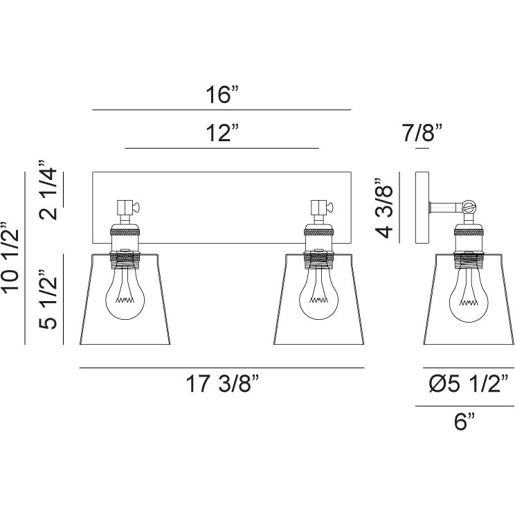 Kinsley Wall Sconce Wall Light in Chrome