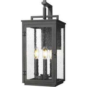Hartwell 3 Light 19.25 inch Sand Black Outdoor Wall Light