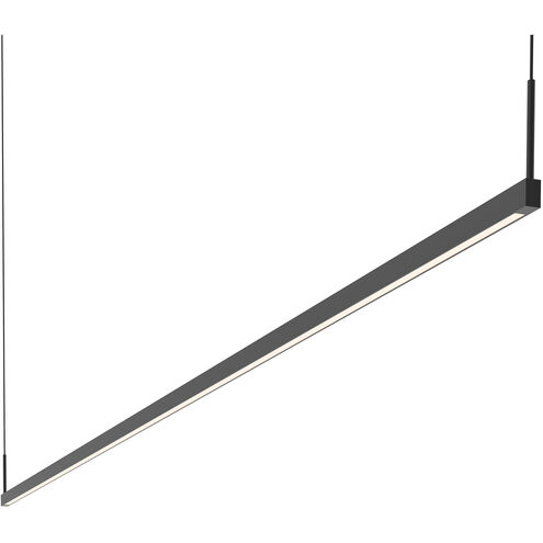 Thin-Line LED 96 inch Satin Black Pendant Ceiling Light