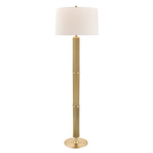 Tompkins 65 inch 100 watt Aged Brass Floor Lamp Portable Light