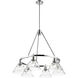 Orwell 6 Light 29 inch Chrome Chandelier Ceiling Light in Clear Glass
