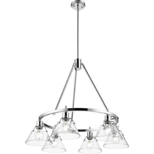 Orwell 6 Light 29 inch Chrome Chandelier Ceiling Light in Clear Glass
