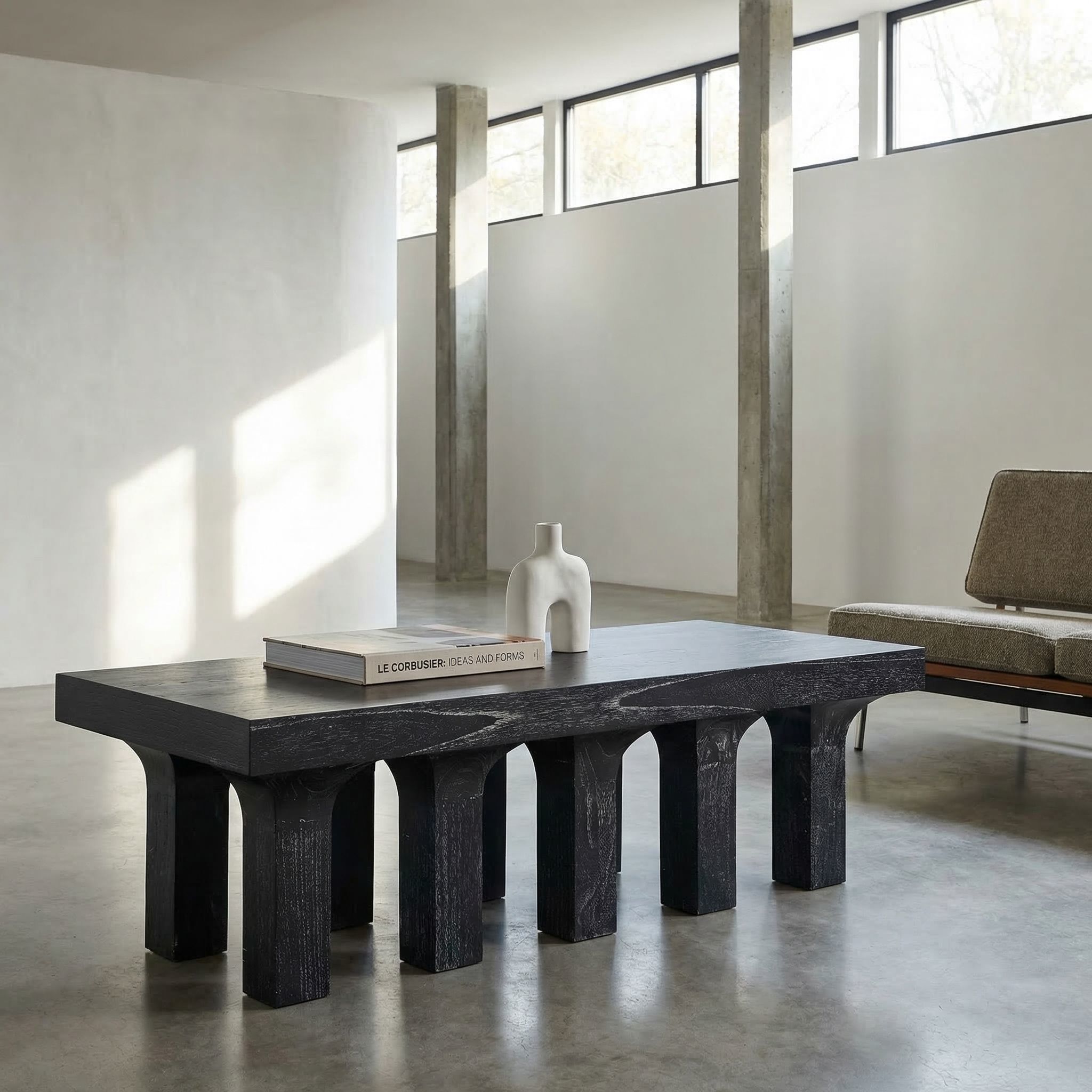 Santos 60 X 24 inch Cinder Black Coffee Table