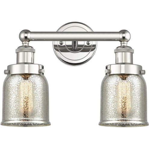Bell 2 Light 15.5 inch Polished Nickel Bath Vanity Light Wall Light in Silver Plated Mercury