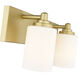 Soledad 2 Light 16.25 inch Brushed Gold Vanity Wall Light