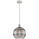 Ballston Rochester 1 Light 10 inch White Polished Chrome Cord Hung Mini Pendant Ceiling Light