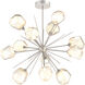 Gem LED 48.3 inch Beige Silver Chandelier Ceiling Light, Starburst