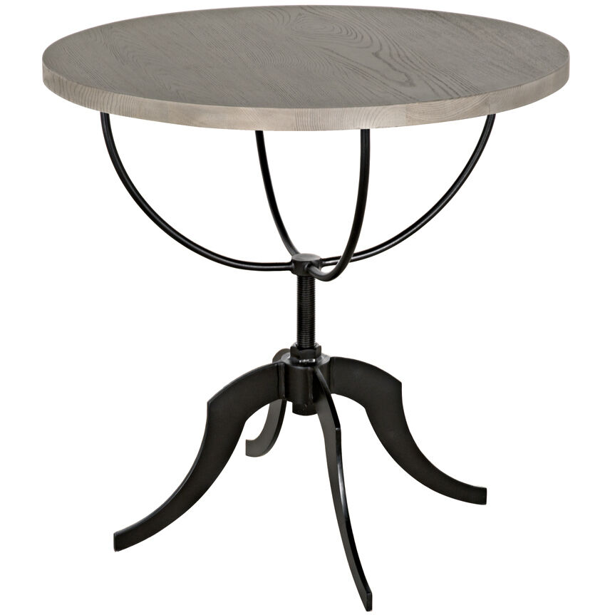 Wine 30 X 30 inch Vintage Grey Accent Table, Adjustable
