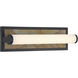 Yep Stratum 1 Light 17.5 inch Matte Black with Moon Rock Slate Vanity Light Wall Light