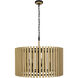 Suratto 8 Light 30 inch Matte Black and Honey Blonde Pendant Ceiling Light in Matte Black/Honey Blonde