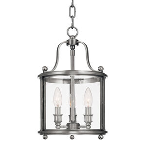 Mansfield 3 Light 10 inch Polished Nickel Pendant Ceiling Light