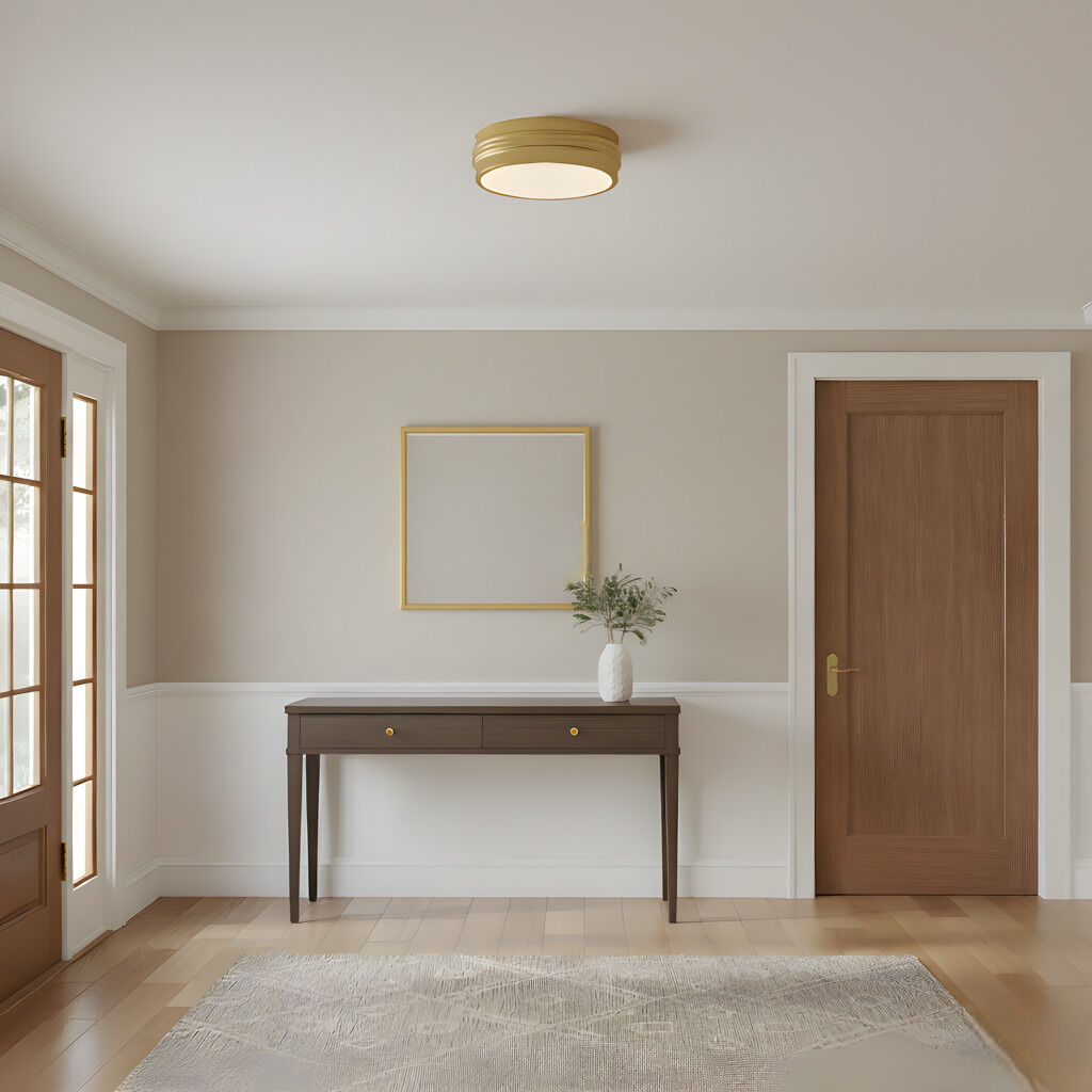 Emmett 3 Light 16 inch Brushed Gold Flush Mount Ceiling Light