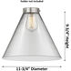 X-Large Cone Clear Glass, X-Large, Cone