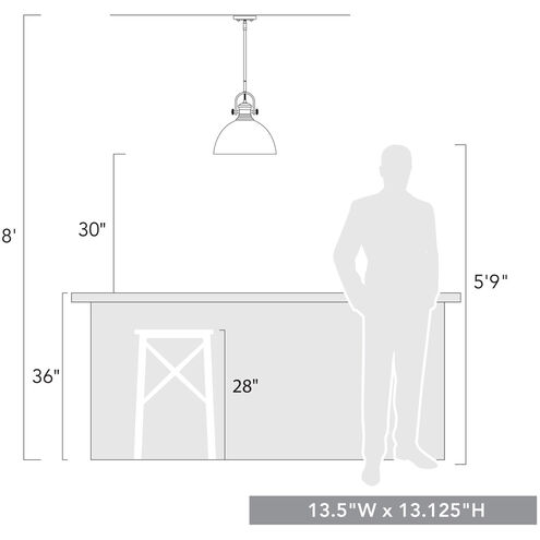 Hines 1 Light 14 inch Rubbed Bronze Pendant Ceiling Light in Seeded Glass, Large