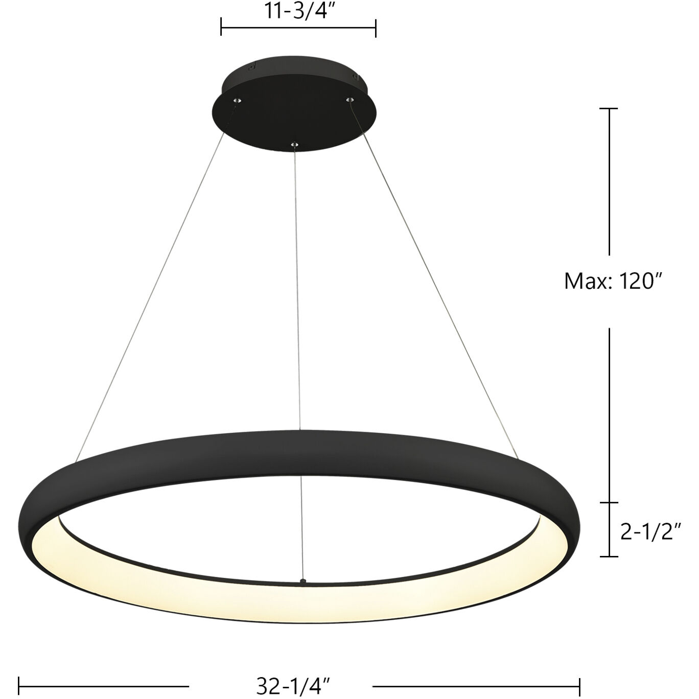 Cortana Pendant Ceiling Light in Black