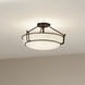 Alkire 4 Light 22 inch Black Semi Flush Mount Ceiling Light 