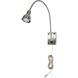 Signature LED 4 inch Brushed Steel Gooseneck Wall Lamp Wall Light