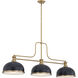 Melange 3 Light 52 inch Heritage Brass Billiard Ceiling Light