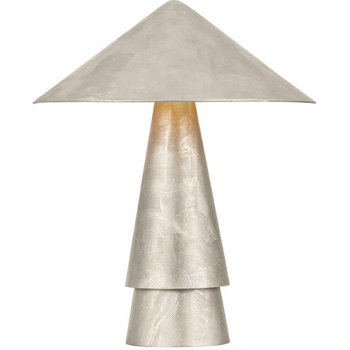 Foxton 22 inch 15 watt Warm Silver Leaf Table Lamp Portable Light
