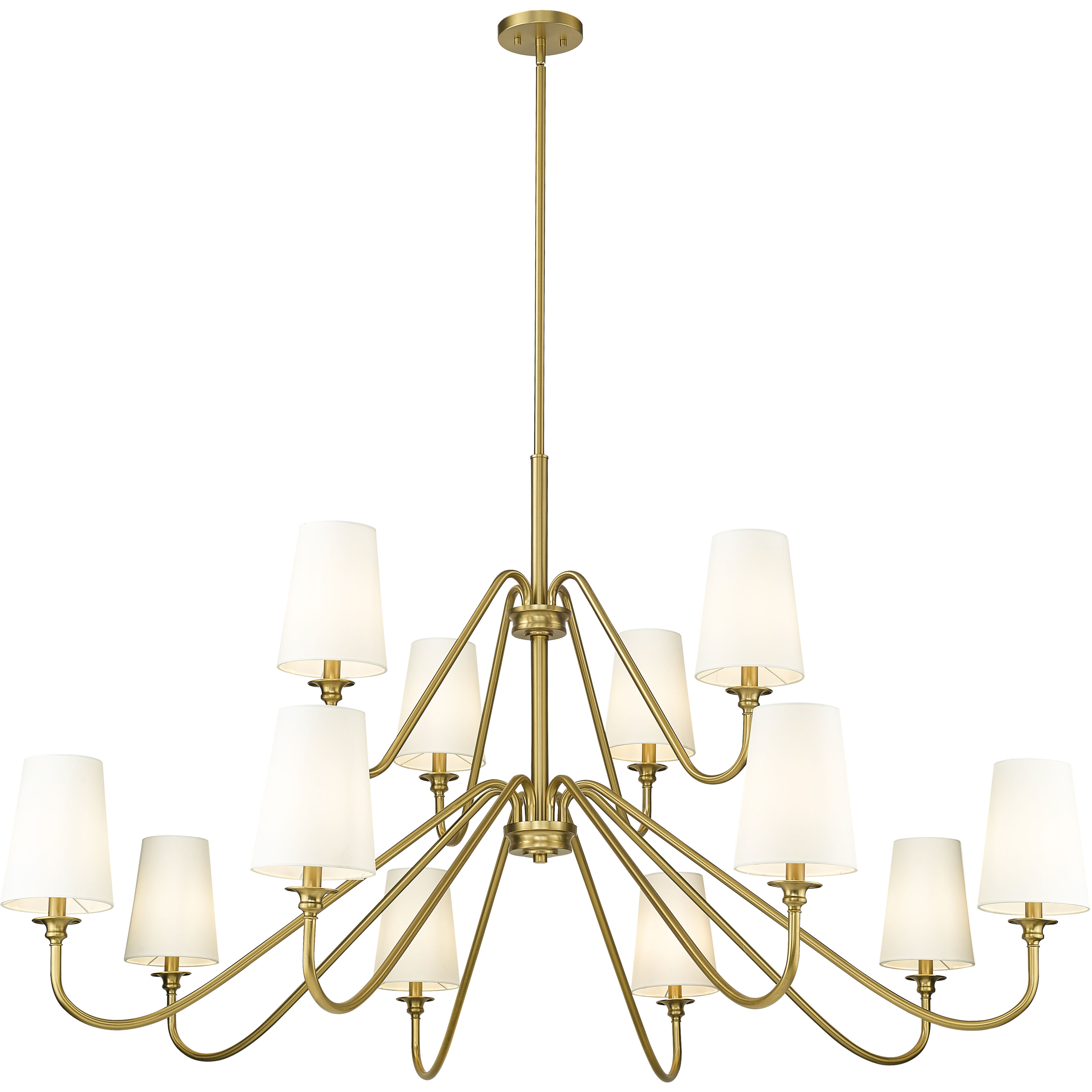 Gianna 12 Light 60.25 inch Modern Gold Chandelier Ceiling Light