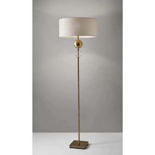 Chloe 69 inch 150.00 watt Antique Brass Floor Lamp Portable Light