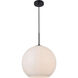 Baxter 1 Light 14 inch Black Pendant Ceiling Light