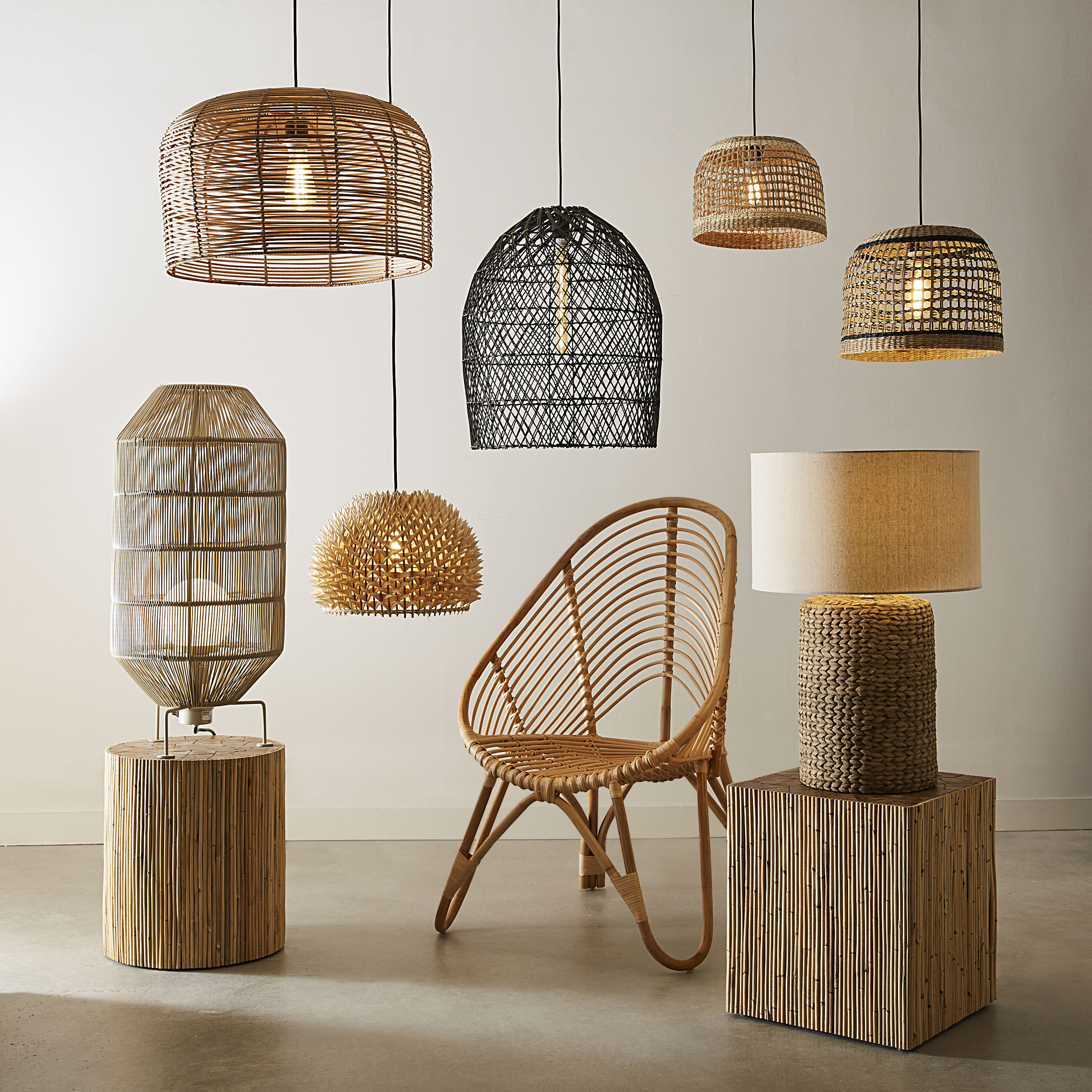 Durian 1 Light 14 inch Natural Pendant Ceiling Light